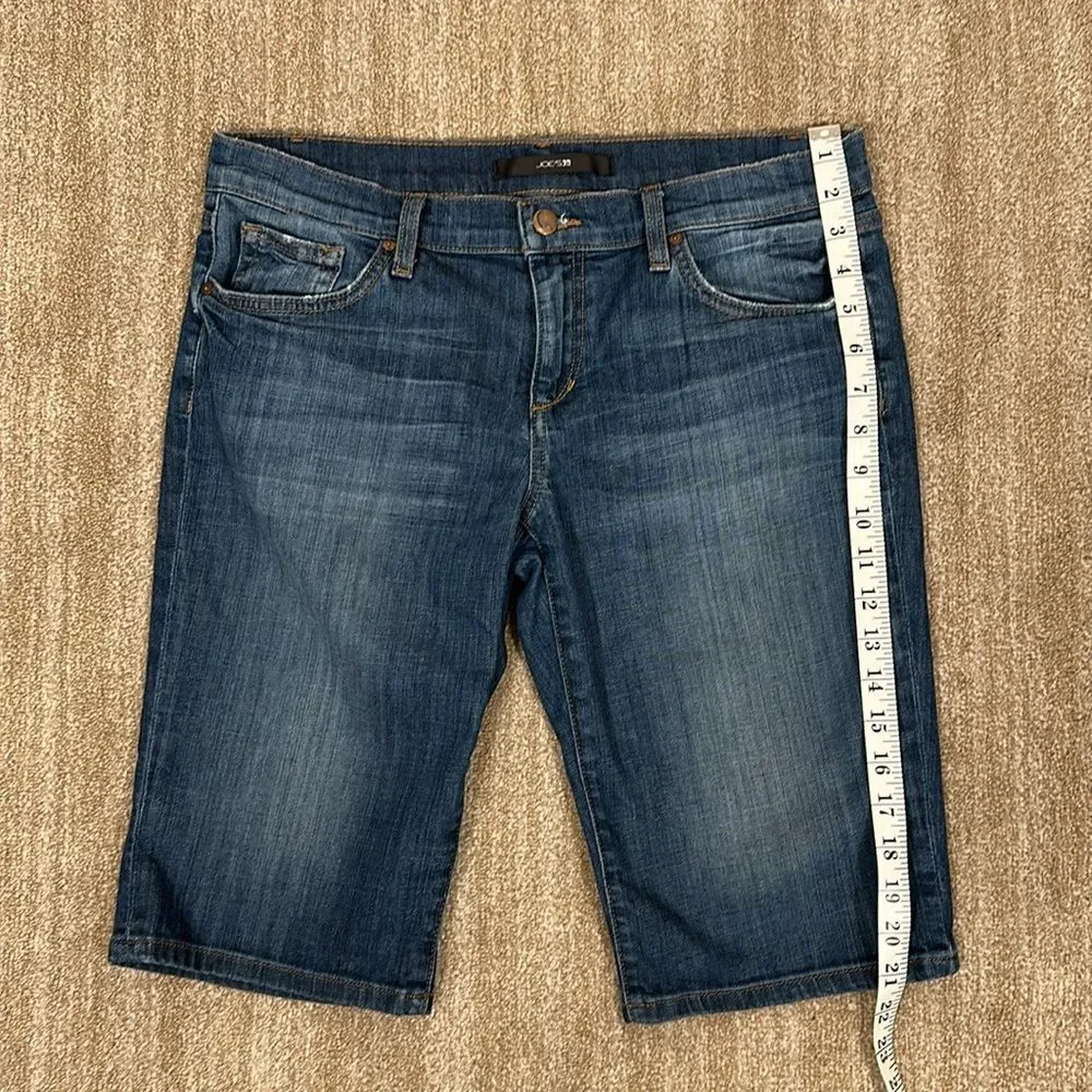 Joes Geordie Blue Medium Wash Denim Jean Stretch Casual Womens Shorts Size 28